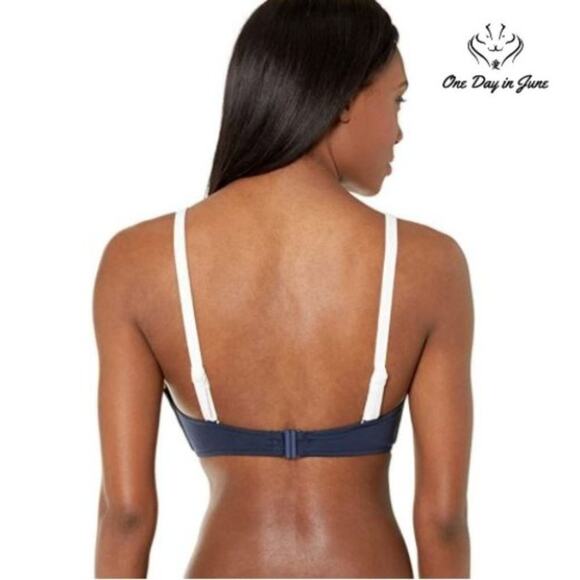 SeaFolly Block Party F Cup Halter Bikini Top Size 8 - Picture 3 of 4